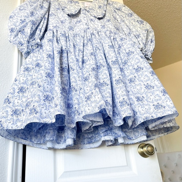Selkie Mary Jane Puff Dress Cottagecore Milkflower Blue White Size 1X EUC - Picture 3 of 13